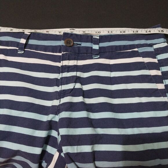 Old Navy shorts Womens 4 blue white ombre striped Patterned Twill Beachy Coastal - Picture 6 of 8